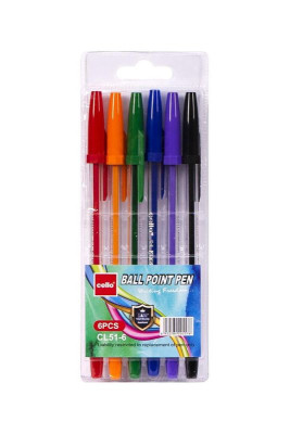 Набір ручок кулькових (6 кольорів)