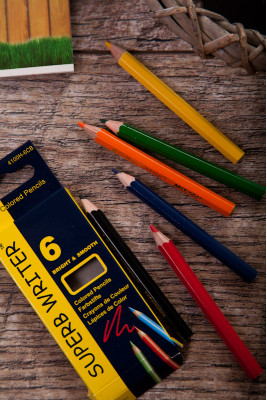 Набір кольорових олівців 6 кольорів mini