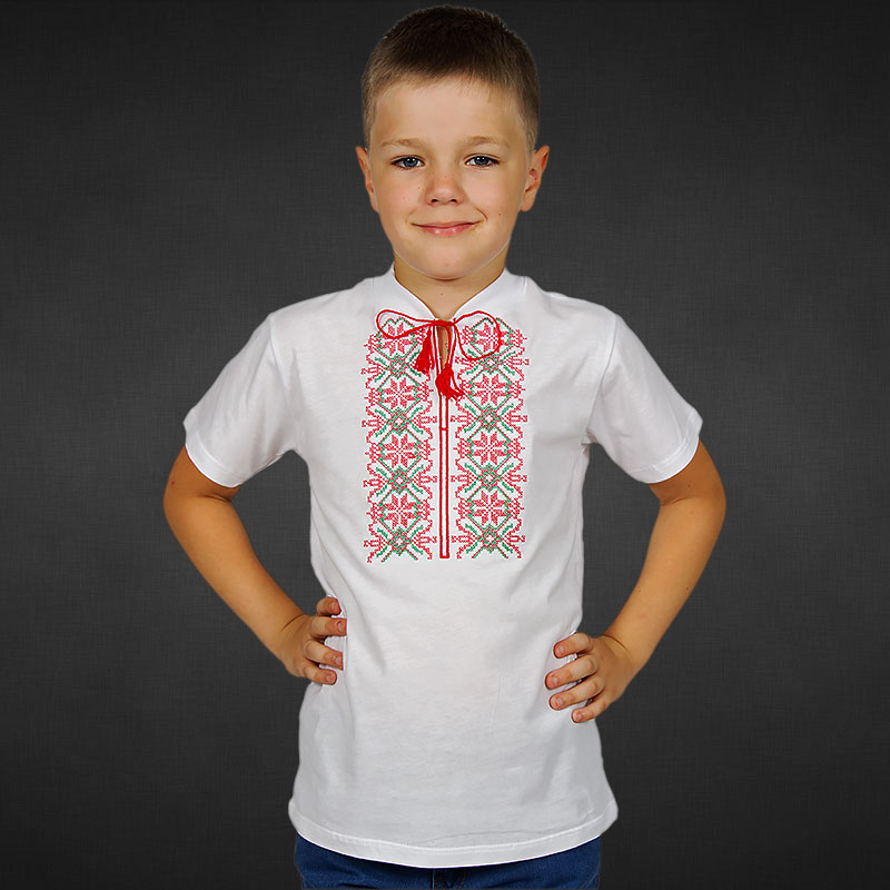 Вышиванка для мальчика с кор. рукавом 