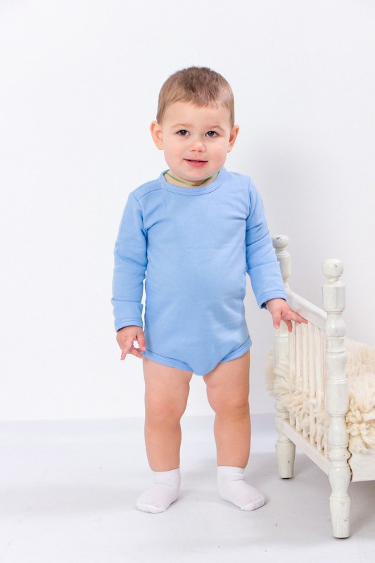 Боді ясельний для хлопчика (з довгим рукавом)