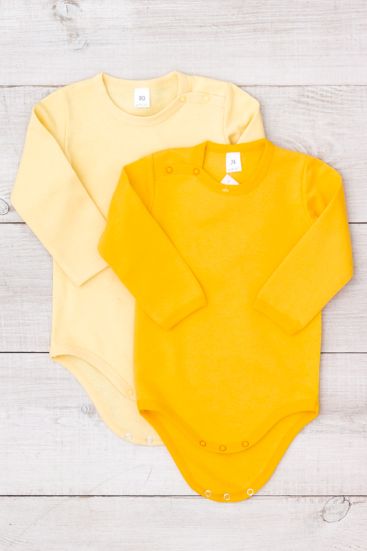 Боді ясельний для дівчинки (з довгим рукавом)