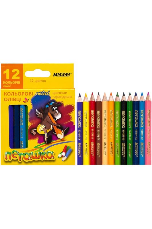 Набор цветных карандашей 12 цветов mini
