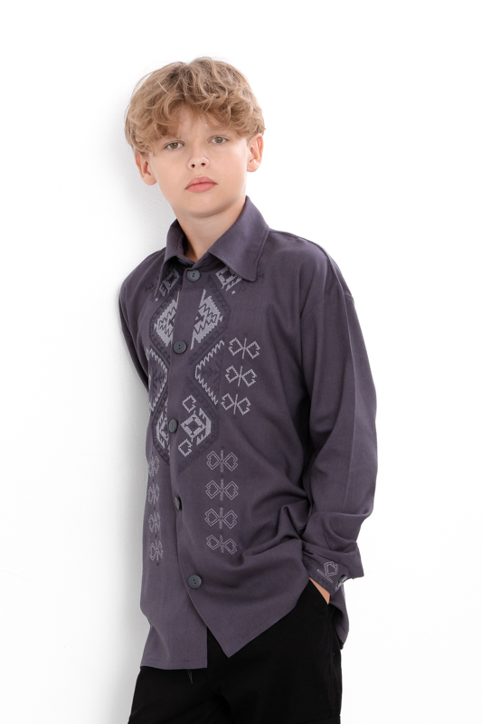 Сорочка для хлопчика (з довгим рукавом)