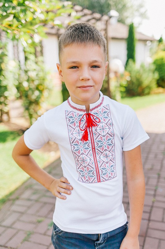 Вишиванка для хлопчика з кор. рукавом 