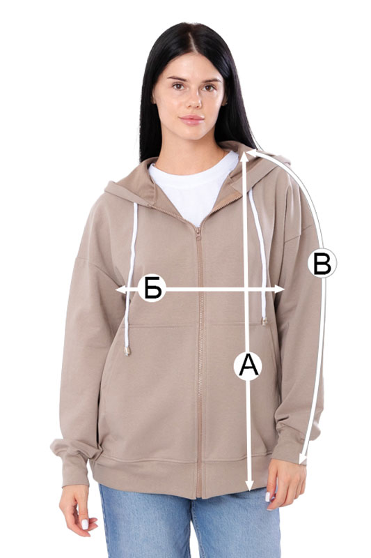 Zip-худі для жінок (оверсайз)