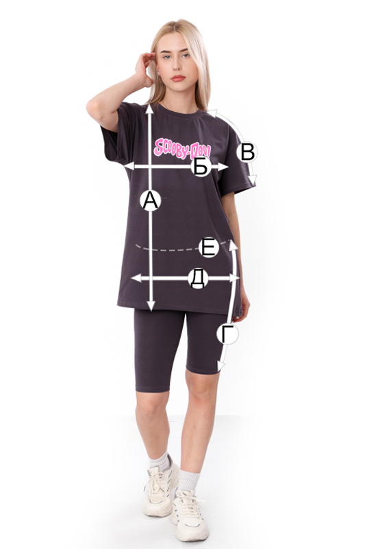 Комплект жіночий (футболка+велосипедки)