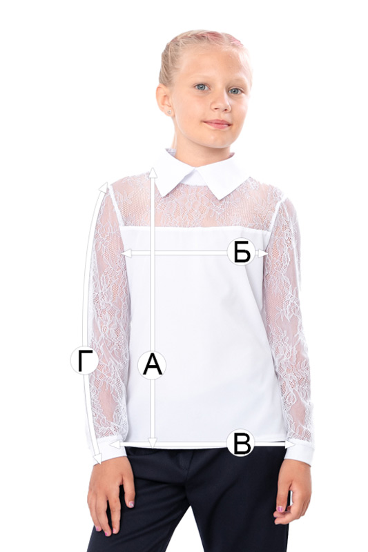 Блуза з мереживними рукавами