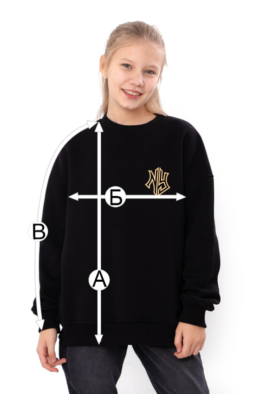 Світшот оверсайз для дівчинки 