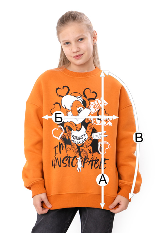 Світшот оверсайз для дівчинки 