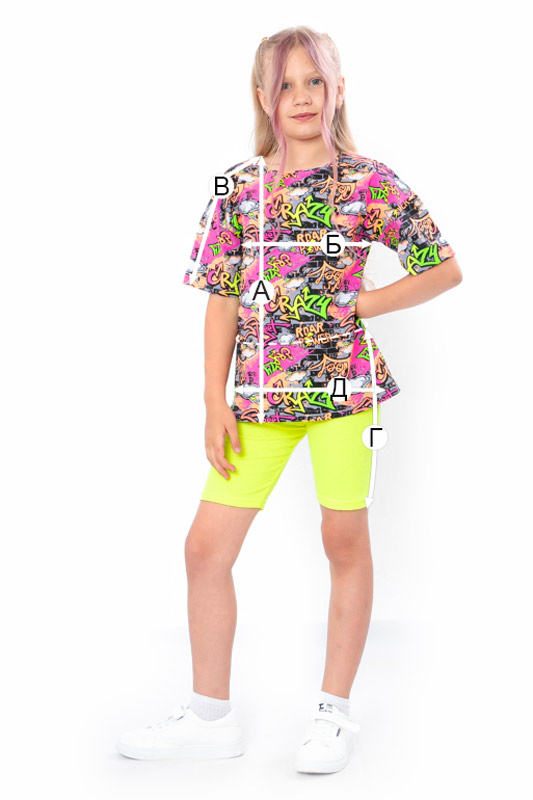 Комплект для дівчинки(футболка+велосипедки)