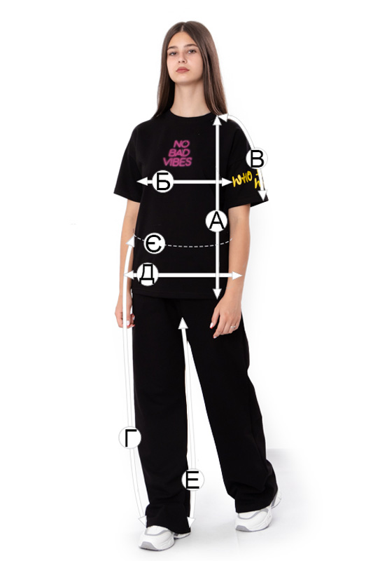 Костюм для дівчинки підлітковий (футболка+штани)