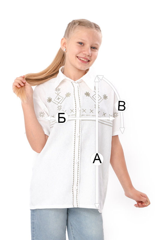 Сорочка для дівчинки (з коротким рукавом)