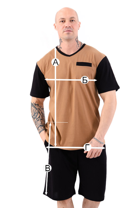 Піжама чоловіча (футболка+шорти)