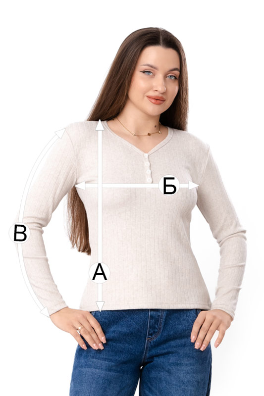 Лонгслів жіночий (з гудзиками)